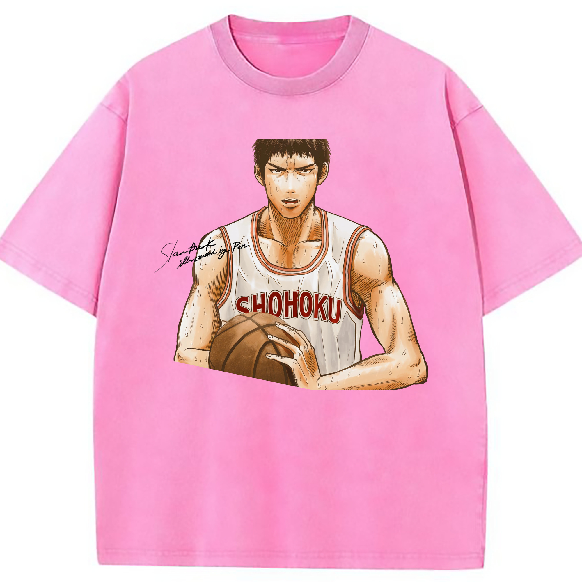 （画像用） SLAM DUNK／スラムダンク 綿100% ヴィンテージ風 半袖Tシャツ（フロントプリント）